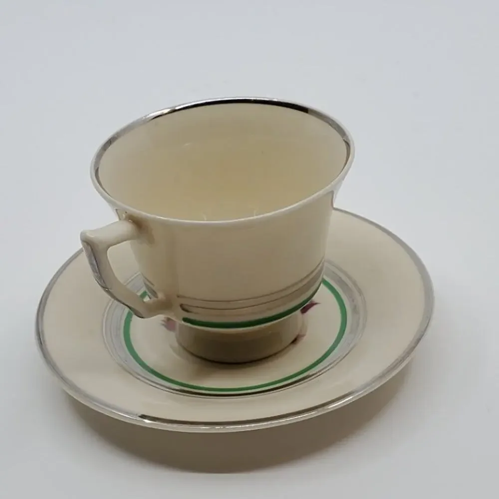 Syracuse China OPCO Old Ivory Demitasse cup saucer set